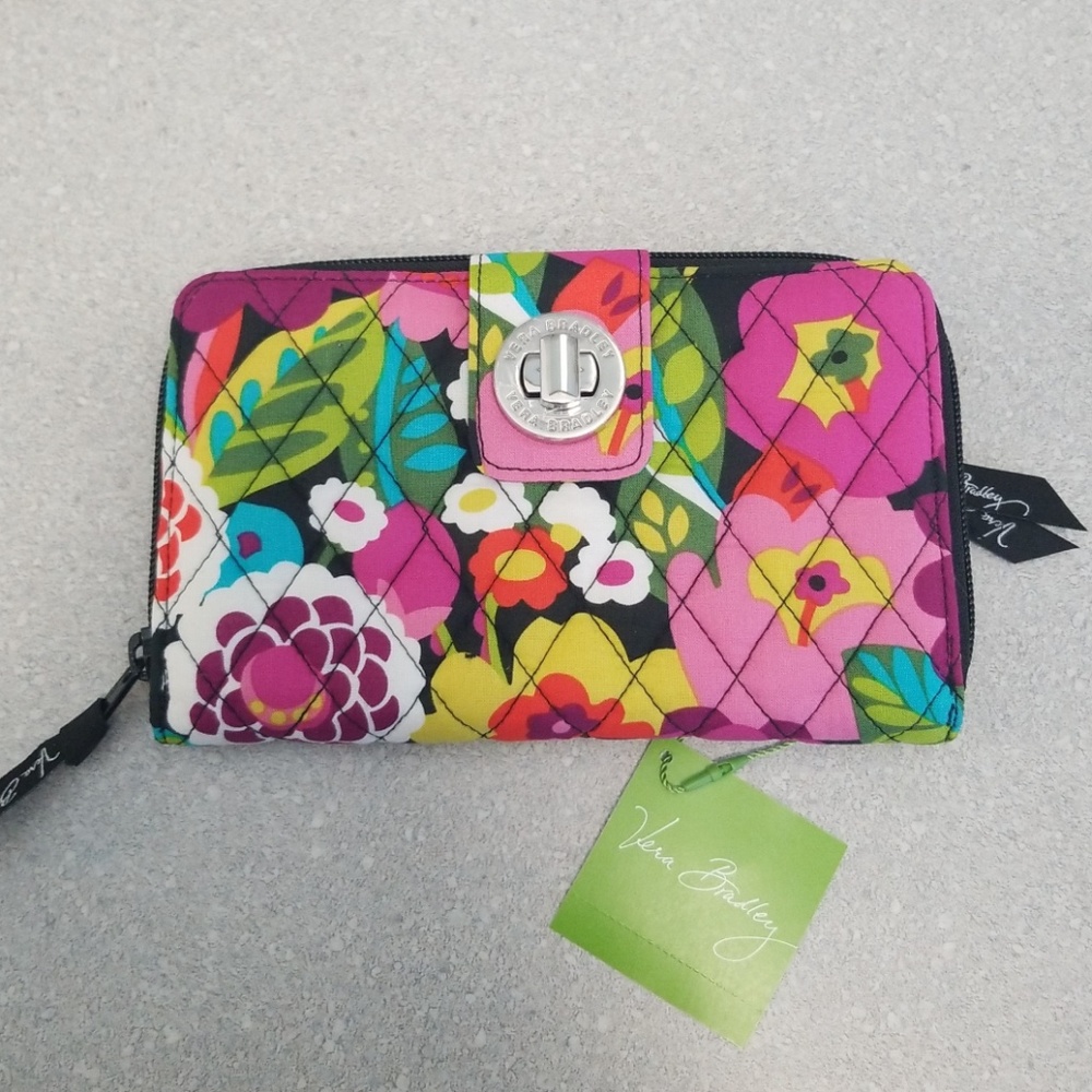 (NWT) Vera Bradley Va Va Bloom Turnlock Wallet